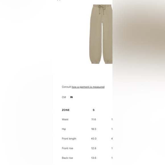 New Zara Stone Sweatpants Pants Joggers  Size Small - Picture 10 of 10